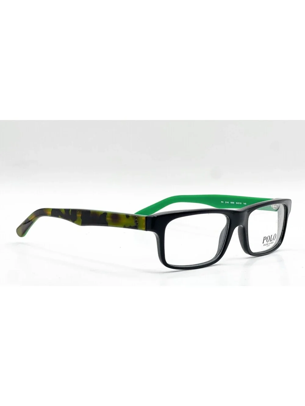 Polo Ralph Lauren PH 2140 5559 Vintage Black Rectangle Eyeglass Frames 54-18-145